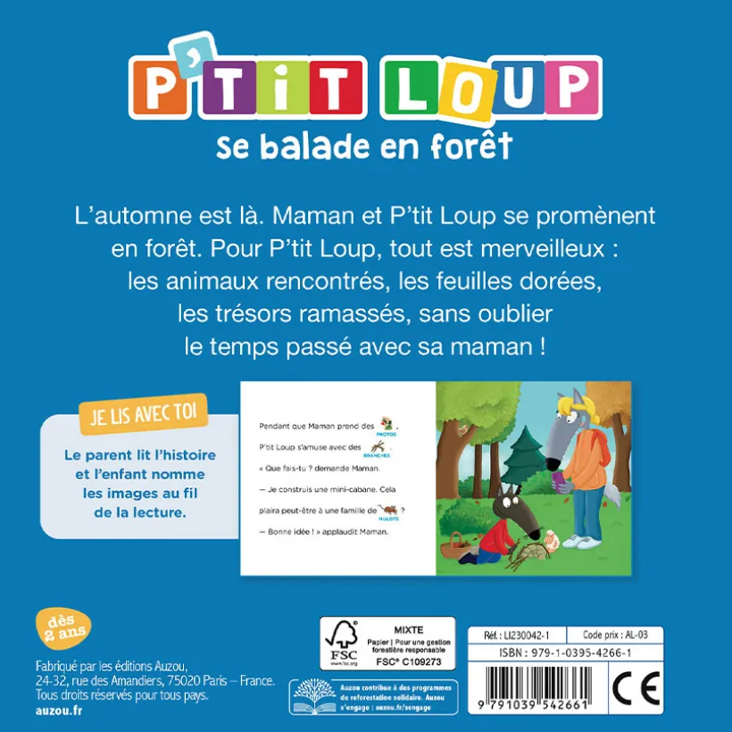Livre "P'tit Loup se balade en forêt"