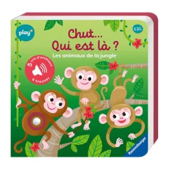 Livre sonore "Chut... Qui est là ? Les animaux de la jungle"