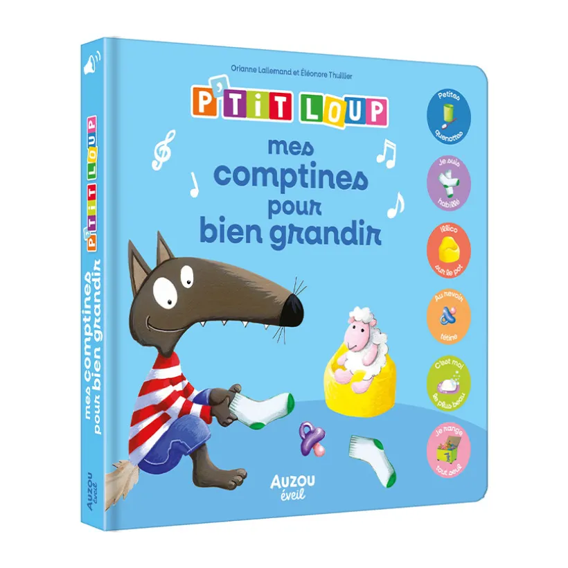 Livre sonore "P'tit Loup - Mes comptines pour bien grandir"