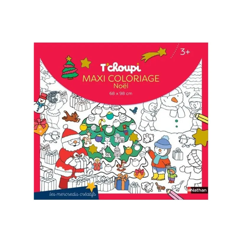 Livre T'choupi maxi coloriage Noël