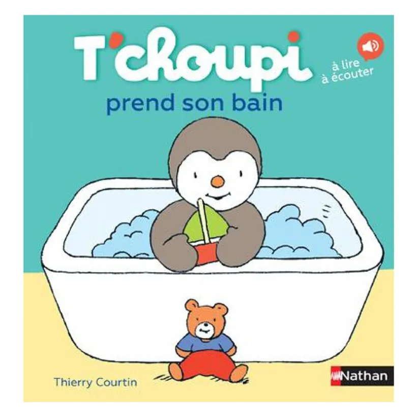 Livre T'choupi prend son bain