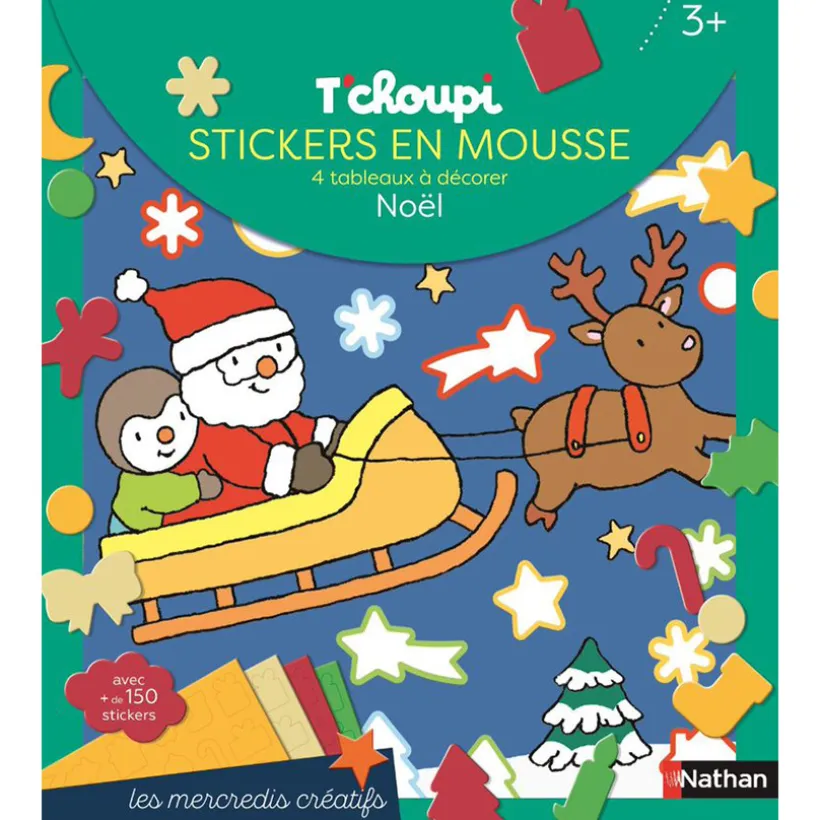 Livre T'choupi stickers en mousse Noël