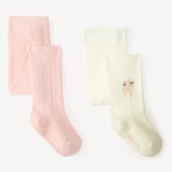 Lot 2 collants épais bébé fille