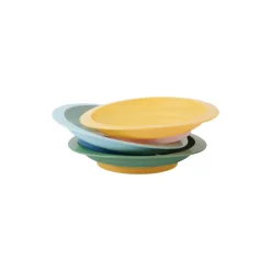 Lot de 3 assiettes anti-dérapantes - Multicolore