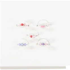Lot de 5 bagues fantaisie pour fille