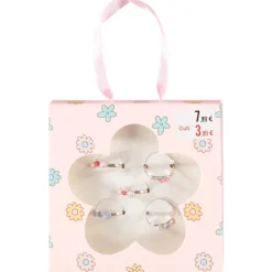 Lot de 5 bagues fantaisie pour fille