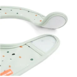 Lot de 2 bavoirs avec attache en velcro - Crocodile Vert