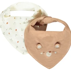 Lot de 2 bavoirs bandanas en jersey Roi des Forêts