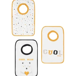 Lot de 3 bavoirs à enfiler à motifs fantaisie