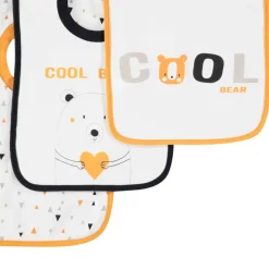 Lot de 3 bavoirs à enfiler à motifs fantaisie
