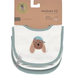 Lot de 3 bavoirs naissance Tiny Team Dog