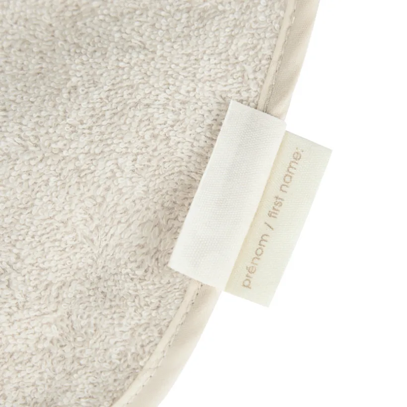 Lot de 3 bavoirs éponge à enfiler beige