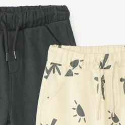 Lot de 2 bermudas en molleton fantaisie pour bébé garçon