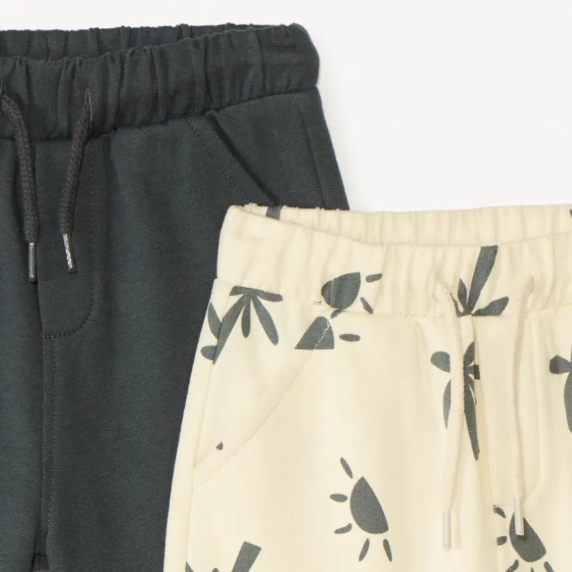 Lot de 2 bermudas en molleton fantaisie pour bébé garçon