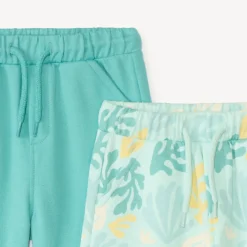 Lot de 2 bermudas en molleton fantaisie pour bébé garçon
