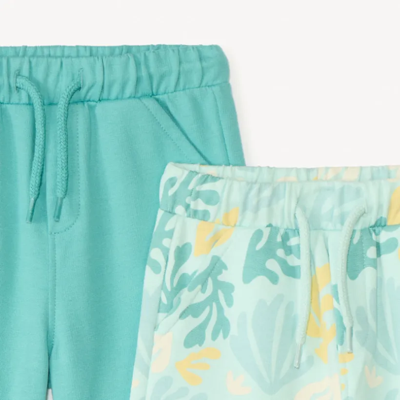 Lot de 2 bermudas en molleton fantaisie pour bébé garçon