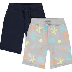 Lot de 2 bermudas fantaisie en jersey pour garçon