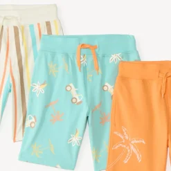 Lot de 4 bermudas fantaisie en maille pour garçon