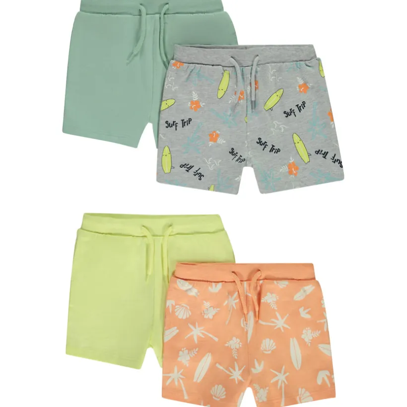 Lot de 4 bermudas fantaisie pour bébé garçon