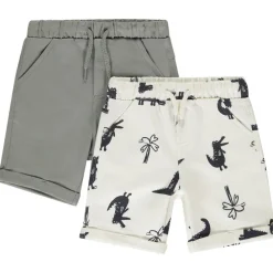 Lot de 2 bermudas molleton fantaisie pour bébé garçon