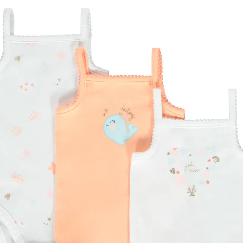 Lot de 7 bodies débardeurs fantaisie pour bébé fille