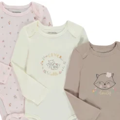 Lot de 7 bodies fantaisie en maille côte pour bébé fille