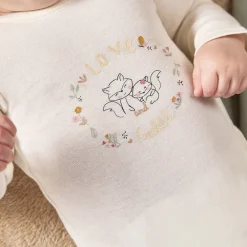 Lot de 7 bodies fantaisie en maille côte pour bébé fille