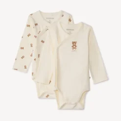 Lot de 2 bodies fantaisie ourson pour bébé