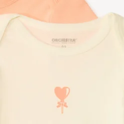 Lot de 5 bodies manches courtes unis print fantaisie pour bébé fille
