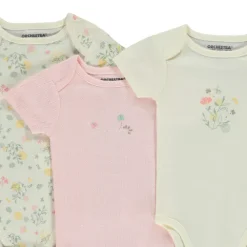 Lot de 5 bodies manches courtes motifs floraux pour bébé fille