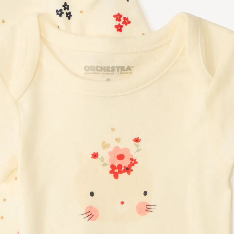 Lot de 7 bodies manches courtes fantaisie pour bébé fille