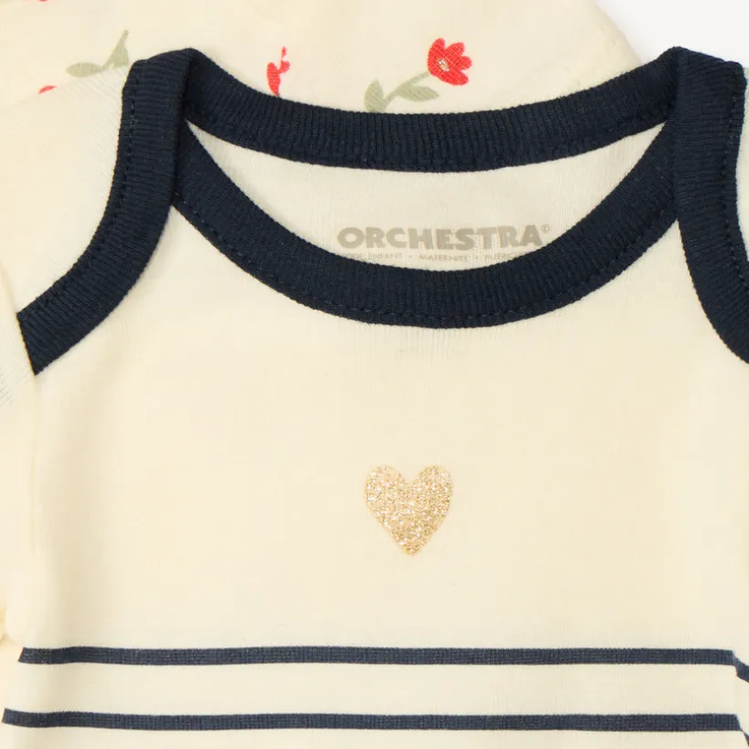 Lot de 7 bodies manches courtes fantaisie pour bébé fille