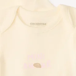 Lot de 7 bodies manches courtes print petit-déjeuner pour bébé fille