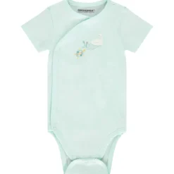 Lot de 5 bodies manches courtes motifs tortues pour bébé fille avec ouvertures différentes selon l'âge