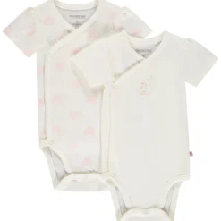 Lot de 2 bodies manches courtes fantaisie pour bébé fille