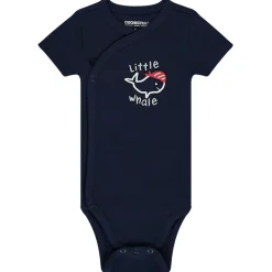 Lot de 7 bodies manches courtes motifs baleines pour bébé garçon avec ouvertures différentes selon l'âge