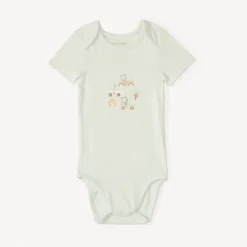 Lot de 5 bodies manches courtes motifs voitures pour bébé garçon (ouvertures différentes selon l'âge)