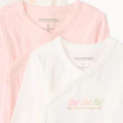 Lot de 7 bodies manches longues fantaisie pour bébé fille avec ouvertures différentes selon l'âge