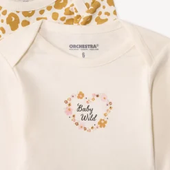 Lot de 7 bodies manches longues tachetés pour bébé fille