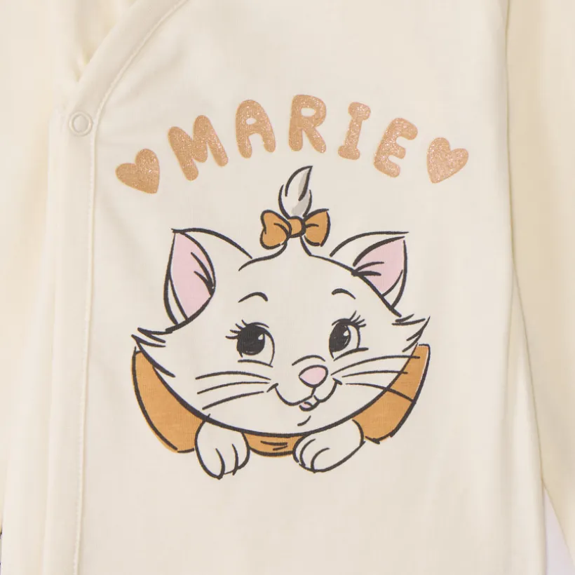 Lot de 7 bodies manches longues motifs Chouette pour bébé fille avec ouvertures différentes selon l'âge