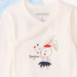 Lot de 7 bodies manches longues fantaisie pour bébé fille avec ouvertures différentes selon l'âge