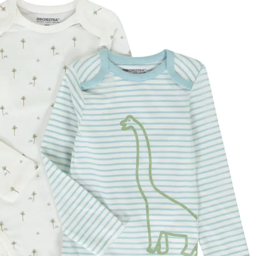 Lot de 5 bodies manches longues fantaisie pour bébé garçon avec ouvertures différentes selon l'âge