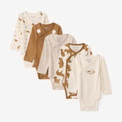 Lot de 3 bodies manches longues Superman Warner pour bébé garçon avec ouvertures différentes selon l'âge