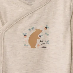 Lot de 3 bodies manches longues Superman Warner pour bébé garçon avec ouvertures différentes selon l'âge