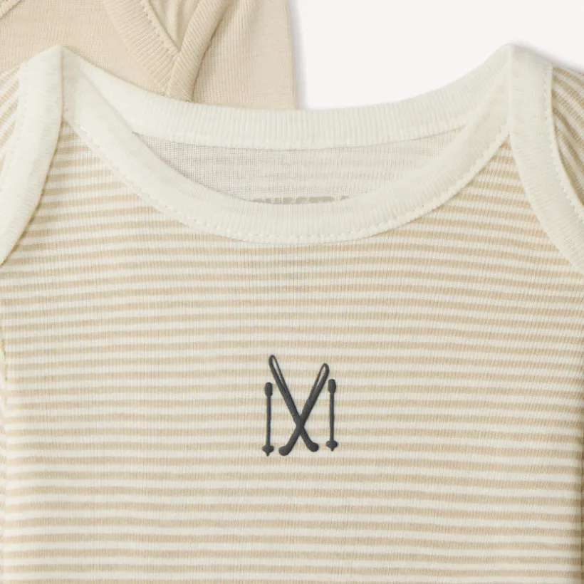 Lot de 7 bodies manches longues motifs ski pour bébé