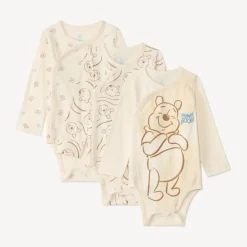 Lot de 7 bodies manches longues fantaisie pour bébé avec ouvertures différentes selon l'âge
