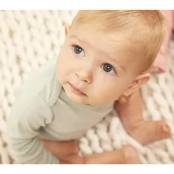 Lot de 5 bodies manches longues unis pour bébé