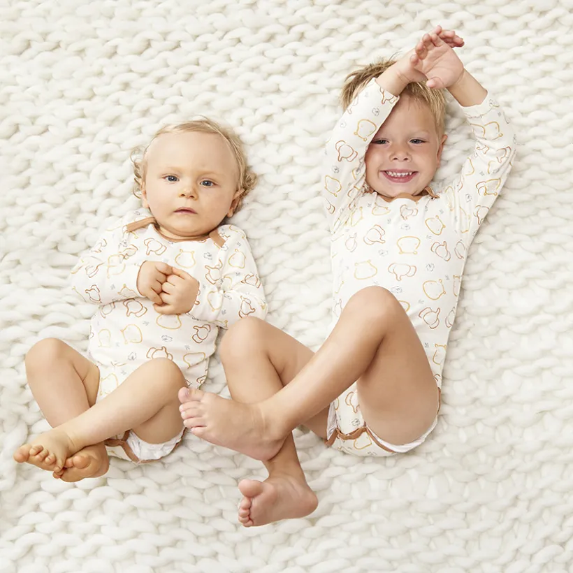 Lot de 7 bodies manches longues fantaisie pour bébé garçon