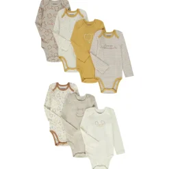 Lot de 7 bodies manches longues fantaisie pour bébé garçon
