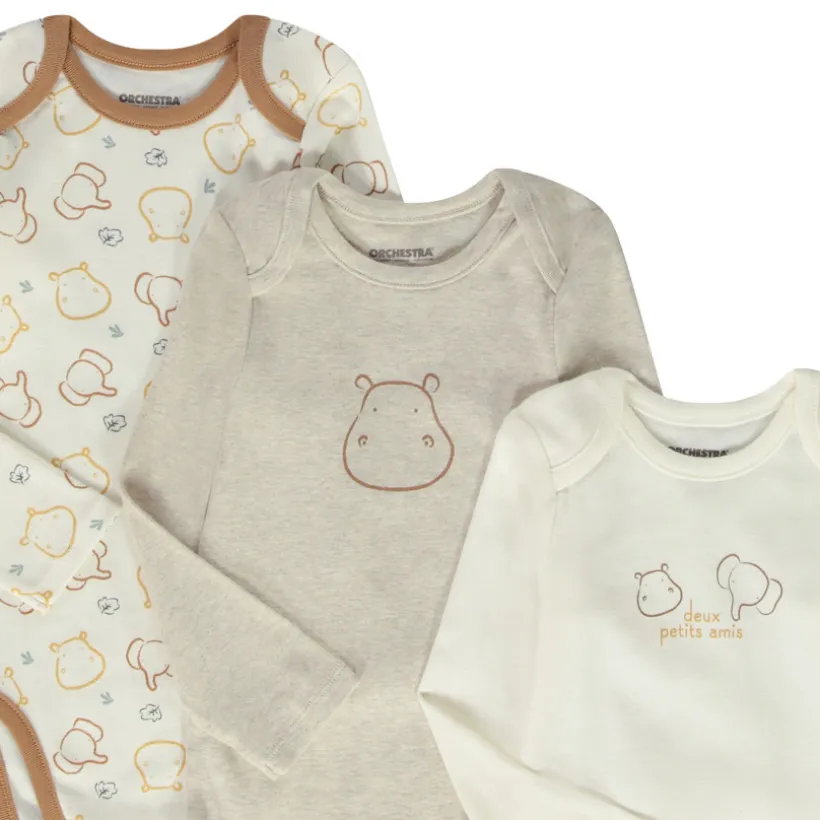 Lot de 7 bodies manches longues fantaisie pour bébé garçon